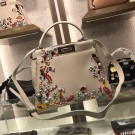 Top Copy Fendi PEEKABOO Tote Bag 35790 white JH08696po42