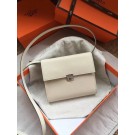 Top Knockoff Hermes Clutch Epsom calfskin cross-body bag H0589 white JH01459Pd13