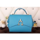 Top Replica Hermes kelly 35CM stirrup top handle bag 30560 sky blue JH01750Qt73