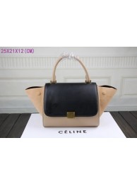 2015 Celine classic nubuck leather with original leather 3345 black&apricot JH06548Vo37