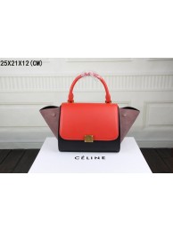 2015 Celine classic nubuck leather with original leather 3345 red&black&khaki JH06542rd58