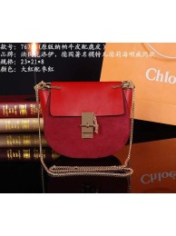 2015 Chloe handbag original 7671 red&maroon JH08979DW98