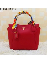 2015 Prada new models shopping bag 2435 red JH05761Nc47