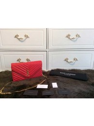 AAA 1:1 2015 Yves Saint Laurent new model fashion shoulder bags caviar 26578 red JH08418Dt62