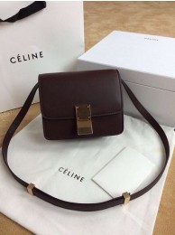 AAA 1:1 Celine Classic Box mini Flap Bag Smooth Leather 11041 Burgundy JH06380Pp71