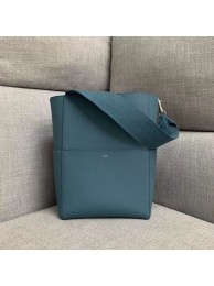 AAA 1:1 CELINE SANGLE BUCKET BAG IN SOFT GRAINED CALFSKIN 189593 BLUE JH05954Lg12