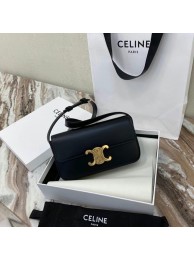AAA 1:1 Celine TRIOMPHE SHOULDER BAG IN NATURAL CALFSKIN 194143 black JH05790Pp71