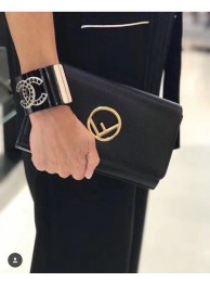 AAA 1:1 Fendi KANI original Calf leather Shoulder Bag 3326 black JH08740Pp71