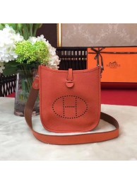 AAA 1:1 Hermes Evelyne original togo leather mini Shoulder Bag H1187 orange JH01568Dt62