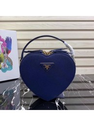 AAA 1:1 Prada Saffiano Original Leather Tote Heart Bag 1BH144 Blue JH05183Bu52