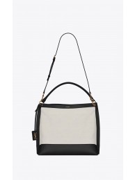 AAA 1:1 Yves Saint Laurent IN CANVAS AND LEATHER Y635266 black JH07724Lg12