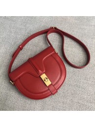 AAA CELINE SMALL BESACE 16 BAG IN SATINATED CALFSKIN CROSS BODY 188013 RED JH05961CB45