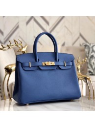 AAA Hermes original Epsom Leather HB35O blue&gold Metal JH01244xn59
