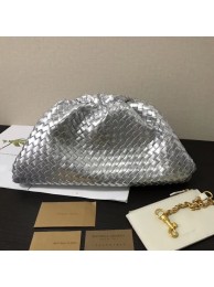 AAAAA Bottega Veneta Weave Clutch bag 585853 silver JH09240DU34