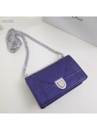 AAAAA Dior DIORAMA leather Chain bag S0328 blue JH07220Jq92