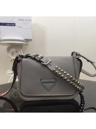 Best Prada Concept calf leather bag 1BD123 grey JH05453Vp72