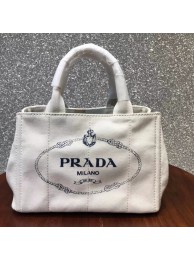 Best Prada Fabric Printed Tote 1BG439 white JH05536hW68