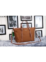 Best Prada Nylon Jacquard Top Handle Bag 8563 Coffee JH05717zE83