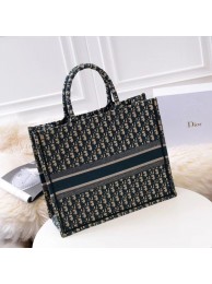 Best Quality DIOR BOOK TOTE BAG DIOR OBLIQUE M1286Z green JH07330gQ55