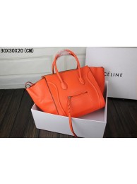 Best Replica 2015 Celine classic original litchi grain 3341-2 orange JH06530Jc15
