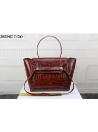 Celine Belt Bag Croco Leather 3368 Coffee JH06339uq12