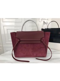 Celine Belt Bag Origina Suede Leather A98311 wine JH06213Kt71