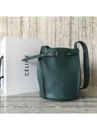 CELINE BIG BAG BUCKET IN SUPPLE GRAINED CALFSKIN 55428 green JH06029DW98