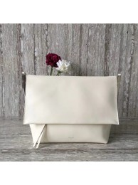 Celine calf leather Shoulder Bag 90054 white JH06046Rp39
