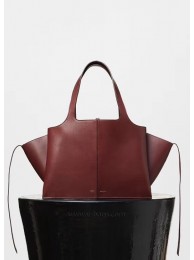 Celine calf leather Tote Bag 43341 fuchsia JH06059Qa65