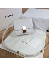 Celine Classic Box mini Flap Bag Smooth Leather 11041 white JH06378sc42
