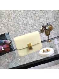 Celine Classic Box Small Flap Bag Calf leather 5698 yellow JH06157sA28
