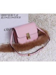 Celine Classic Box Small Flap Bag Calfskin 88007 Pink JH06387JB76