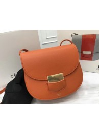Celine Compact Trotteur Cattle leather Mini Shoulder Bag 1268 orange JH06180QV85