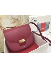 Celine Compact Trotteur Cattle leather Shoulder Bag 1269 red JH06151GJ97