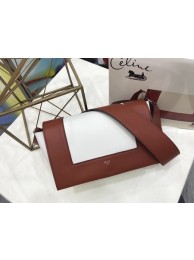 Celine frame Bag Original Calf Leather 5756 Camel.white JH06100dt49