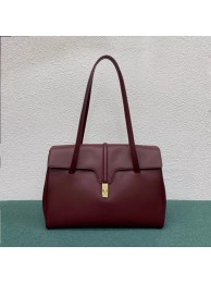 Celine LARGE SOFT 16 BAG IN SUPPLE GRAINED CALFSKIN 194043 Burgundy JH05824dV68