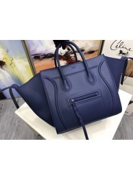 Celine Luggage Phantom Tote Bag Calfskin Leather CT3372 Blue JH05982Iw51