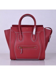 Celine Luggage Tote Bag Original Leather 8802-2 Burgundy JH06327fo19