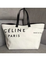 CELINE MEDIUM MADE IN TOTE IN TEXTILE 83180 WHITE & BLACK JH06051tF12