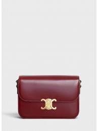 CELINE MEDIUM TRIOMPHE BAG IN SHINY CALFSKIN CL87363 LIGHT BURGUNDY JH05998MB38