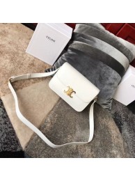CELINE MEDIUM TRIOMPHE BAG IN SHINY CALFSKIN CL87363 WHITE JH06003Ti34