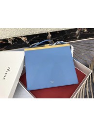 CELINE MINI CLASP BAG IN SMOOTH CALFSKIN 181053 SKY BLUE JH06064uf15