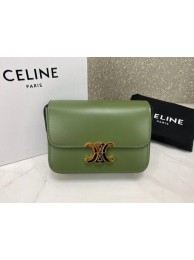 Celine MINI FOLCO BAG CANVAS CL01503 green JH05848Vj56