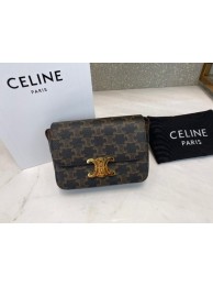 Celine MINI FOLCO BAG IN TRIOMPHE CANVAS CL01503 tan JH05849JM27