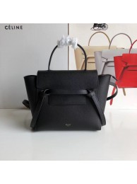 Celine NANO BELT BAG IN GRAINED CALFSKIN 99970 Black JH05952rd58