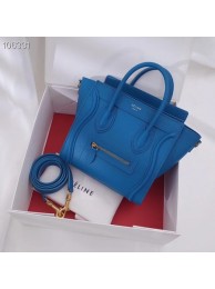 CELINE NANO LUGGAGE BAG IN LAMINATED LAMBSKIN 189244-17 JH05908gt51