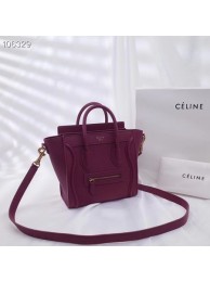 CELINE NANO LUGGAGE BAG IN LAMINATED LAMBSKIN 189244-18 JH05907nV16