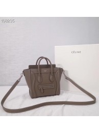 CELINE NANO LUGGAGE BAG IN LAMINATED LAMBSKIN 189244-6 JH05919hn36