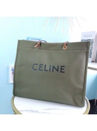 Celine Original Leather shopping Bag CL92172 blackish green JH05812VZ14