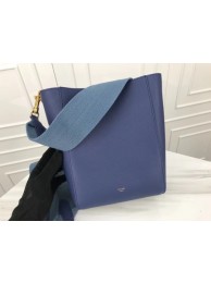 Celine Seau Sangle Original Calfskin Leather Shoulder Bag 3370 blue JH06123fw56